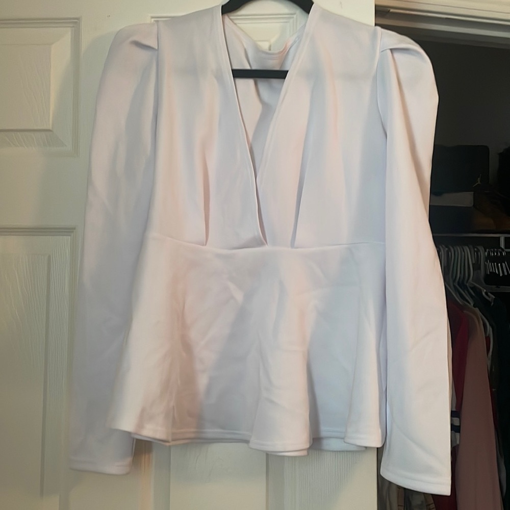 Plus size white blouse 2x